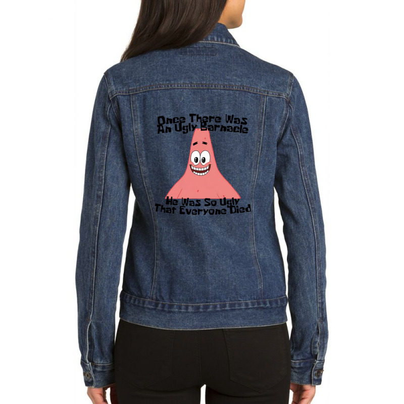 The Ugly Barnacle For Friend Ladies Denim Jacket by BruceDunn | Artistshot