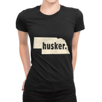 Nebraska State Nickname Husker [distressed] Tank Top Ladies Fitted T-shirt | Artistshot