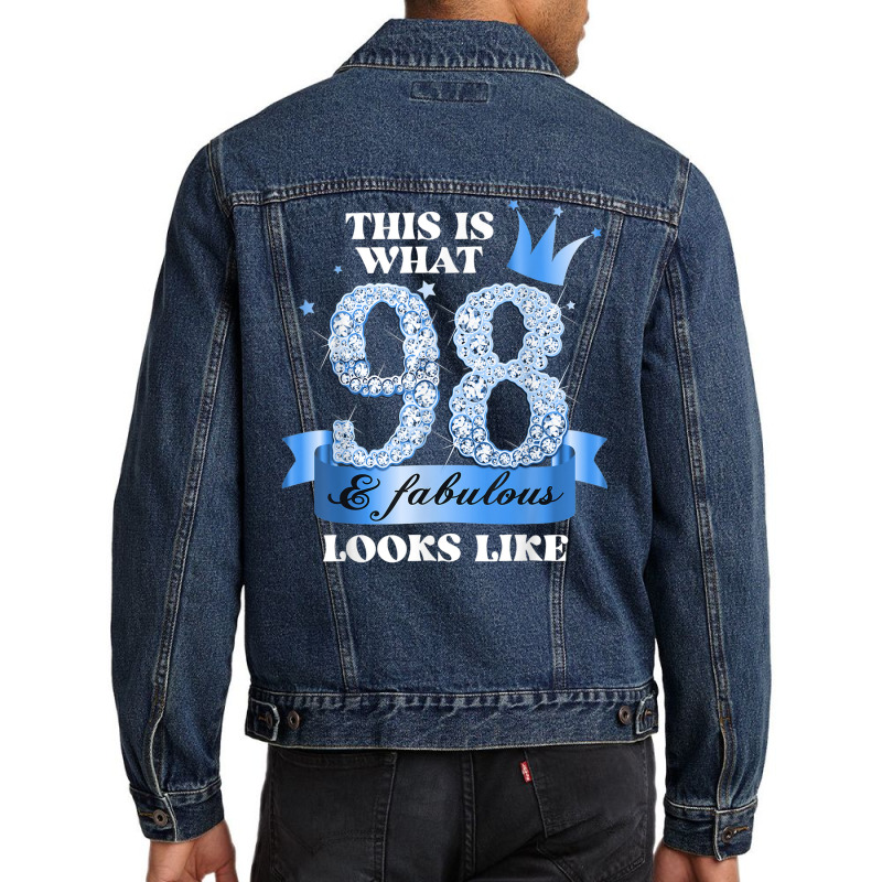 98 & Fabulous I Blue Black Party Group Candid Photo Outfit Men Denim Jacket | Artistshot