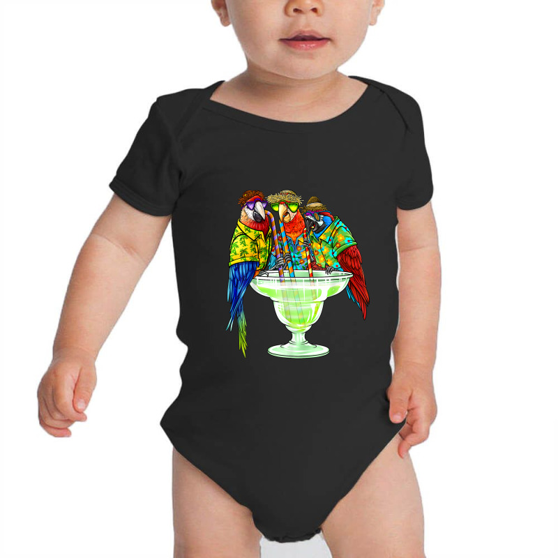 Parrots Drinking Margarita Hawaiian Vacation Birds Baby Bodysuit by ZeusOba | Artistshot