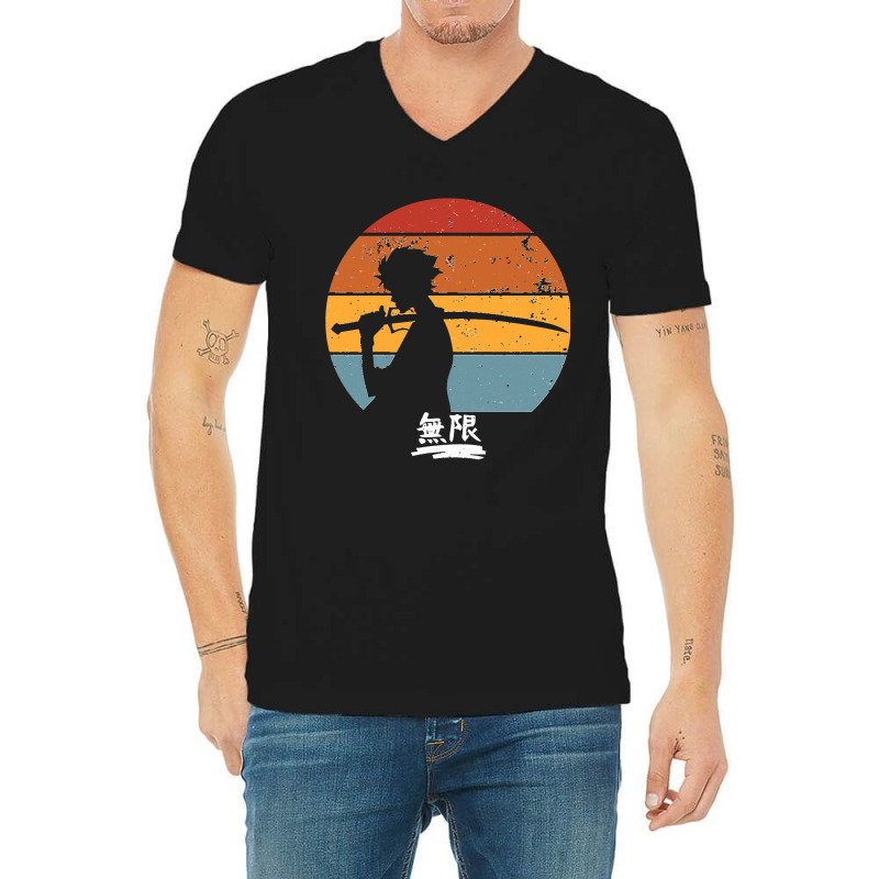 Samurai Champloo Mugen Sunset Silhouette Mugen Samurai Champloo Classi V-Neck Tee by lyheranea | Artistshot