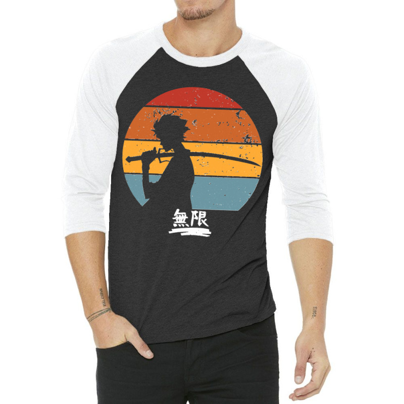 Samurai Champloo Mugen Sunset Silhouette Mugen Samurai Champloo Classi 3/4 Sleeve Shirt by lyheranea | Artistshot