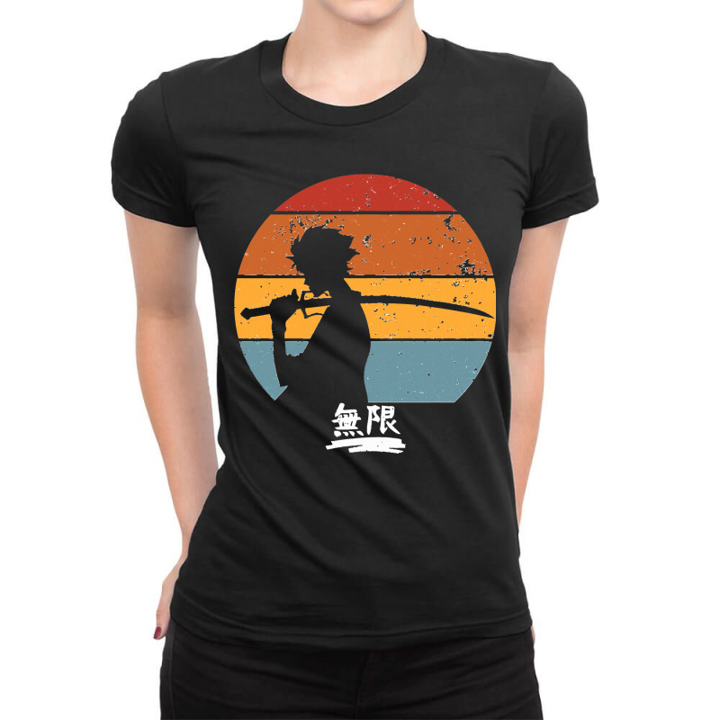 Samurai Champloo Mugen Sunset Silhouette Mugen Samurai Champloo Classi Ladies Fitted T-Shirt by lyheranea | Artistshot