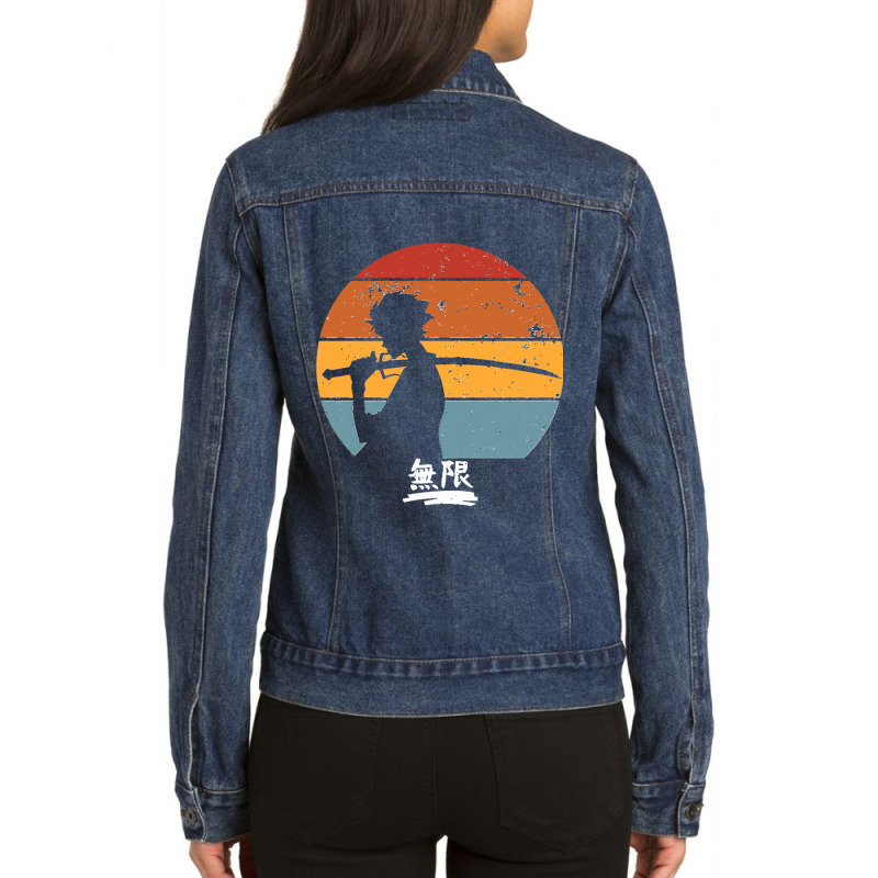 Samurai Champloo Mugen Sunset Silhouette Mugen Samurai Champloo Classi Ladies Denim Jacket by lyheranea | Artistshot