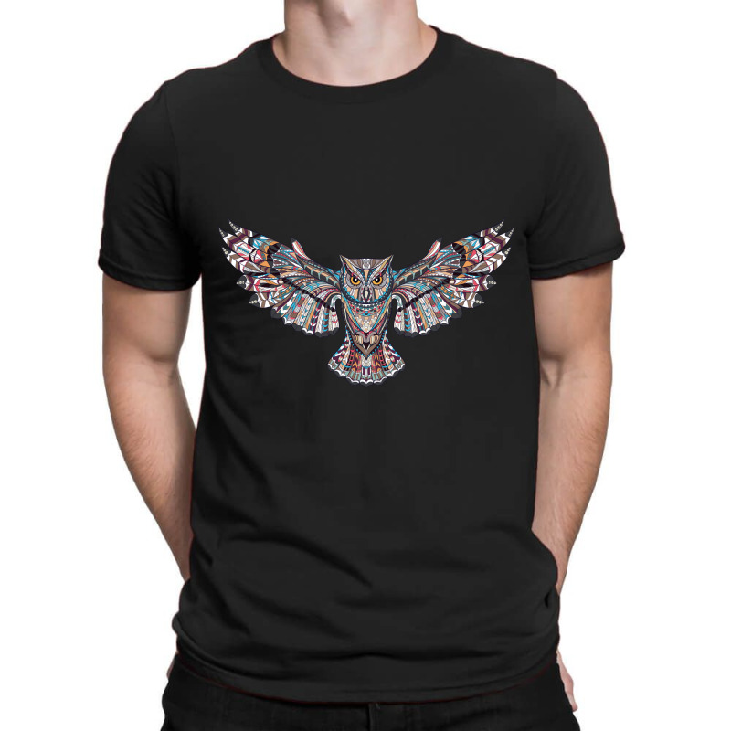 Dashing Owl Tattoo Flapping Wings T-shirt | Artistshot