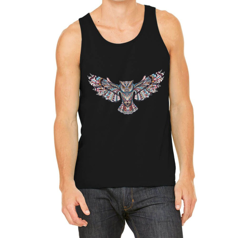 Dashing Owl Tattoo Flapping Wings Tank Top | Artistshot