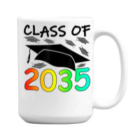 Graduation Class Of 2035 Hand Prints Space Pre-k -12th Grade 15 Oz Coffee Mug | Artistshot