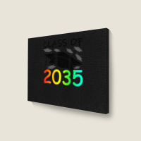 Graduation Class Of 2035 Hand Prints Space Pre-k -12th Grade Landscape Canvas Print | Artistshot