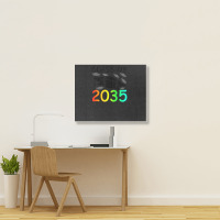 Graduation Class Of 2035 Hand Prints Space Pre-k -12th Grade Landscape Canvas Print | Artistshot