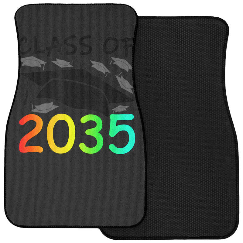 Graduation Class Of 2035 Hand Prints Space Pre-k -12th Grade Front Car Mat | Artistshot