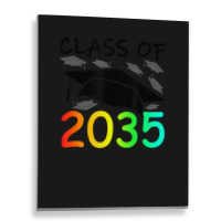 Graduation Class Of 2035 Hand Prints Space Pre-k -12th Grade Metal Print Vertical | Artistshot