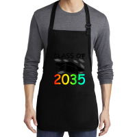 Graduation Class Of 2035 Hand Prints Space Pre-k -12th Grade Medium-length Apron | Artistshot