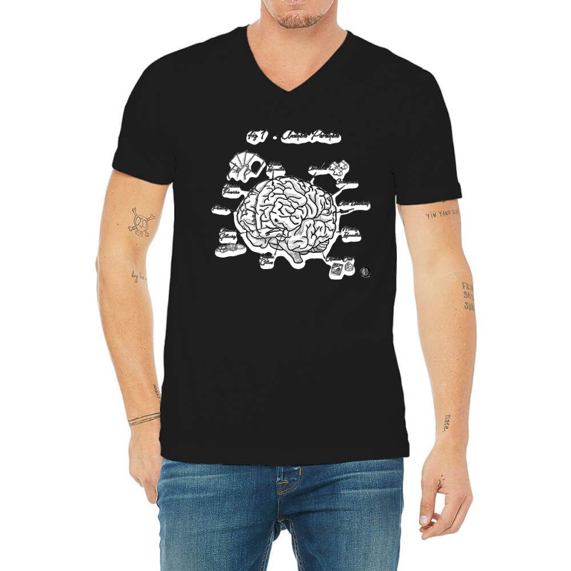 Analysis Paralysis Black Print V-Neck Tee by cm-arts | Artistshot