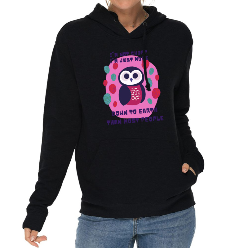 Funny Owl Pun Not Short Lightweight Hoodie | Artistshot