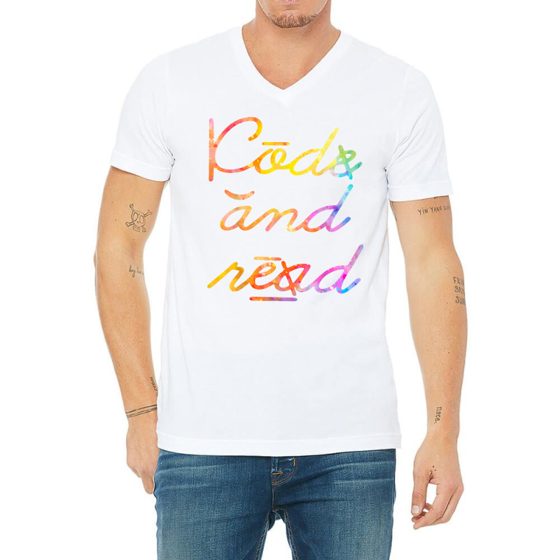 Code And Read Dyslexia Awareness T Shirt V-Neck Tee by cm-arts | Artistshot