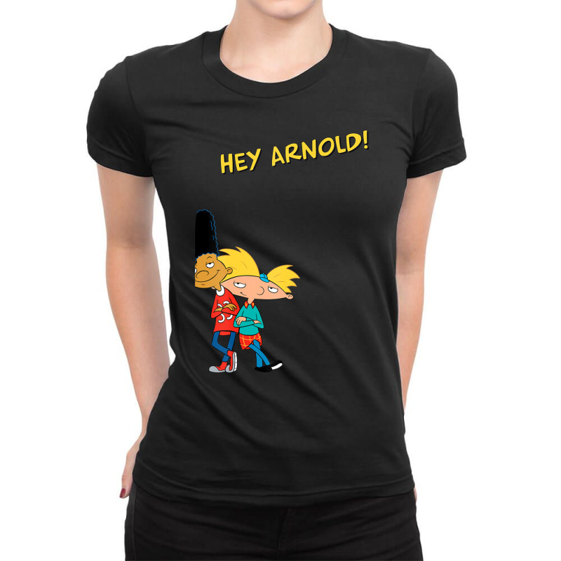 Hey Arnold Arnold And Gerald Ladies Fitted T-Shirt by cm-arts | Artistshot