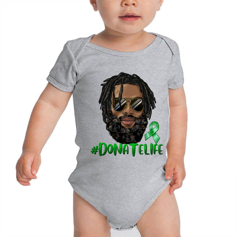 Black Man With Locs Donate Life Baby Bodysuit by HRA Design Shop | Artistshot