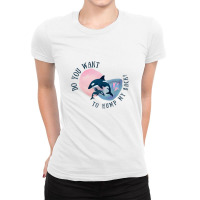 Funny Whale Pun Hump My Back Ladies Fitted T-shirt | Artistshot