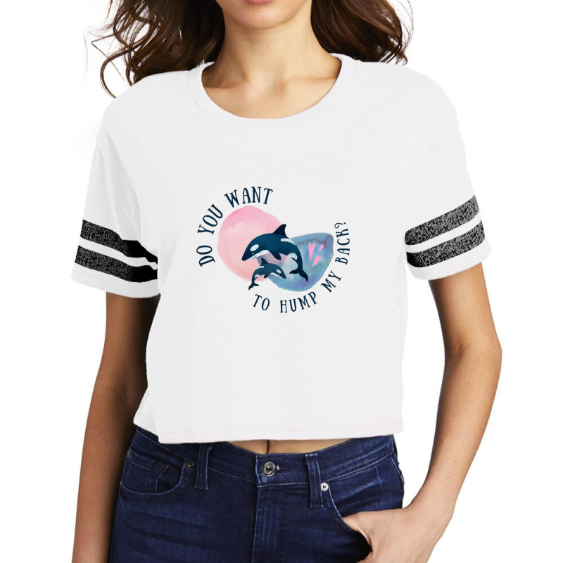 Funny Whale Pun Hump My Back Scorecard Crop Tee | Artistshot