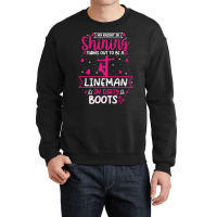 My Knight In Shining Funny Lineman Wife Women Girls Pullover Hoodie Crewneck Sweatshirt | Artistshot