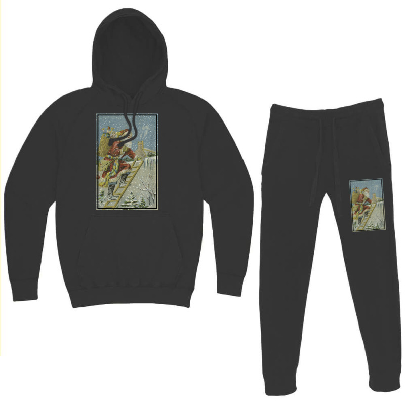 Santa Claus Delivering Toys To Homes Illustration (1909) Hoodie & Jogger set by August | Artistshot