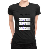 Guitar Chords Drop 2 Dominant 7 Flat Five Ladies Fitted T-shirt | Artistshot