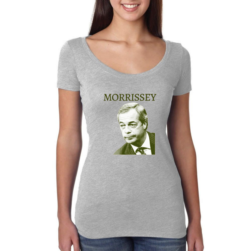 Morrissey Nigel Farage Parody Design Women's Triblend Scoop T-shirt by XerxesPrice | Artistshot