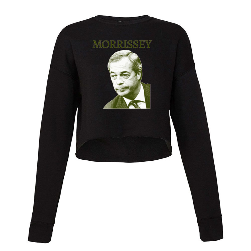 Morrissey Nigel Farage Parody Design Cropped Sweater by XerxesPrice | Artistshot