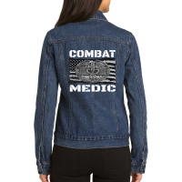 Us Army Combat Medic , Perfect Veteran Medical Military Ladies Denim Jacket | Artistshot