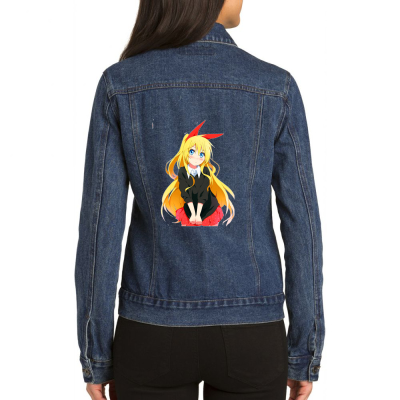 Anime Nisekoi Anime Girl Ladies Denim Jacket by cm-arts | Artistshot