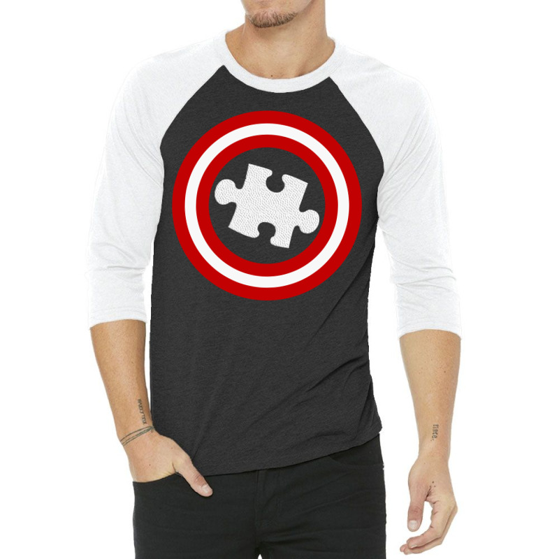 Autism Awareness  Captain Autism T Shirt 3/4 Sleeve Shirt | Artistshot