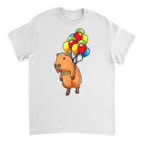 Capybara Giant Cavy Rodent With Balloons Capybara T Shirt Classic T-shirt | Artistshot