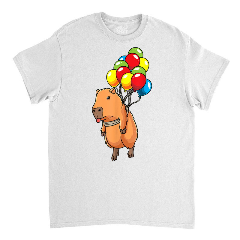 Capybara Giant Cavy Rodent With Balloons Capybara T Shirt Classic T-shirt | Artistshot