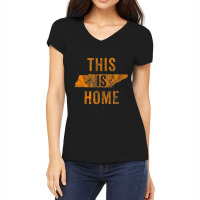 This Is Home Tennessee State Orange Proud Fan Vintage Women's V-neck T-shirt | Artistshot