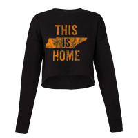 This Is Home Tennessee State Orange Proud Fan Vintage Cropped Sweater | Artistshot