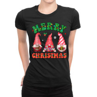 Cute Gnomes Merry Christmas Light Family Gnome Xmas Matching T Shirt Ladies Fitted T-shirt | Artistshot