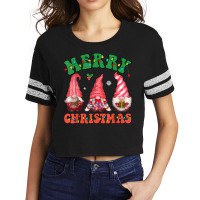 Cute Gnomes Merry Christmas Light Family Gnome Xmas Matching T Shirt Scorecard Crop Tee | Artistshot