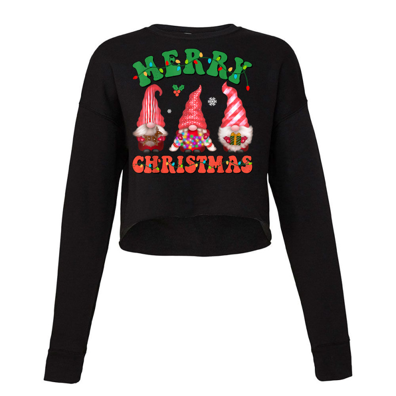 Cute Gnomes Merry Christmas Light Family Gnome Xmas Matching T Shirt Cropped Sweater by cm-arts | Artistshot