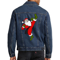 Santa Claus Christmas Taekwondo Men Denim Jacket | Artistshot