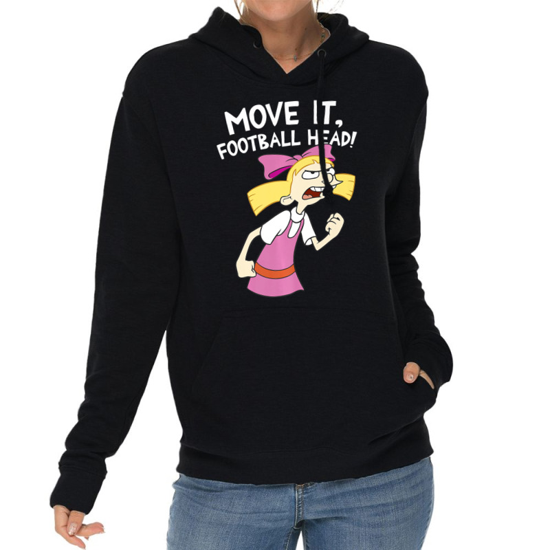 Hey Arnold Helga Move It Football Head Lightweight Hoodie by cm-arts | Artistshot