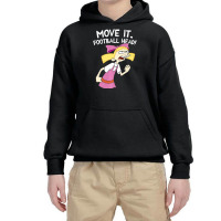 Hey Arnold Helga Move It Football Head Youth Hoodie | Artistshot