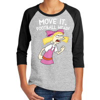 Hey Arnold Helga Move It Football Head Youth 3/4 Sleeve | Artistshot