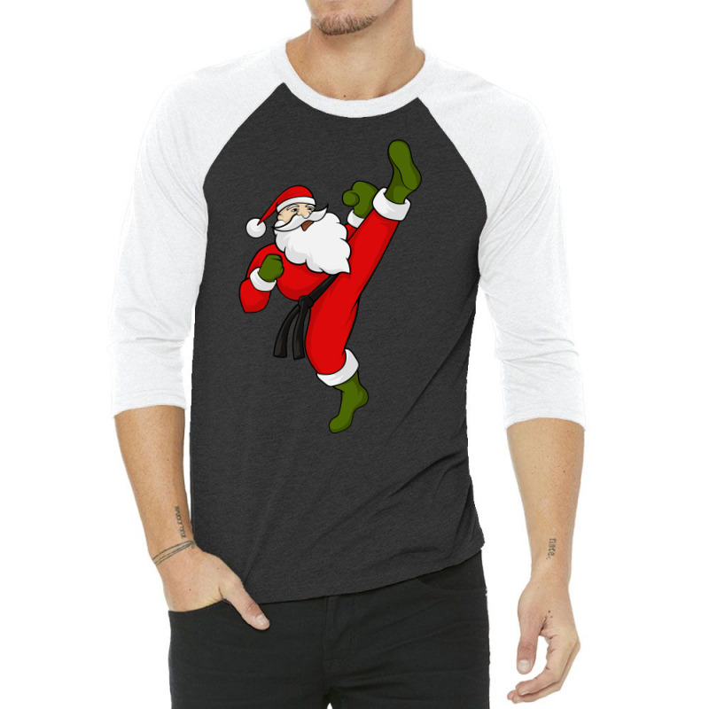 Santa Claus Christmas Taekwondo 3/4 Sleeve Shirt | Artistshot