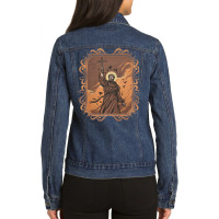 St Francis Of Assisi Art Patron Saint Of Animals Catholic Premium T Sh Ladies Denim Jacket | Artistshot