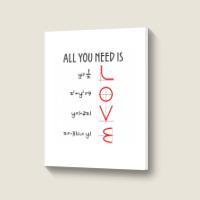 All You Need Is Love Equations Portrait Canvas Print | Artistshot