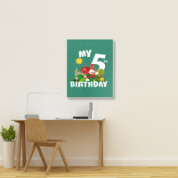 5 Year Old Farm My 5th Birthday Portrait Canvas Print | Artistshot