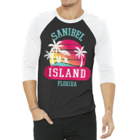 Retrol Cool Sanibel Island Florida Sunny Palm Tree Novelty Tank Top 3/4 Sleeve Shirt | Artistshot