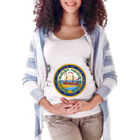 Seal Of New Hampshire Maternity Scoop Neck T-shirt | Artistshot