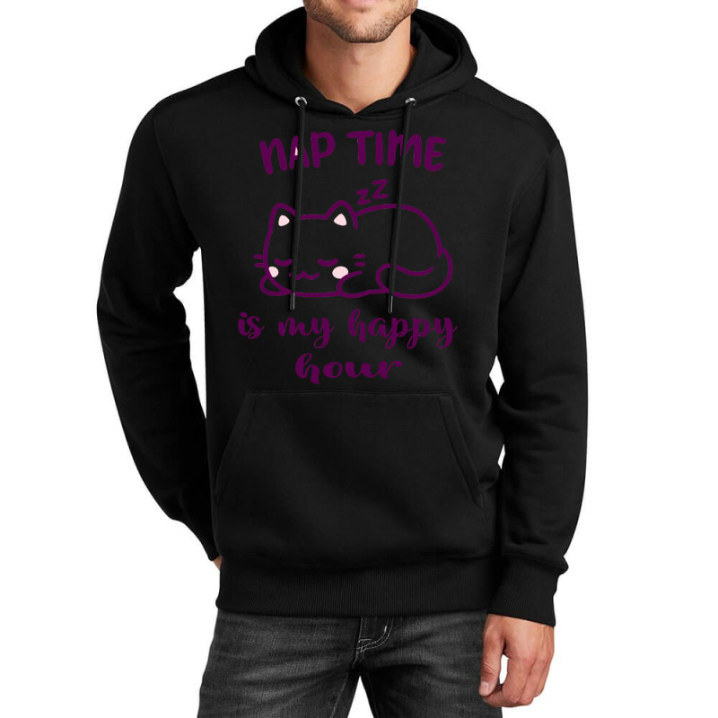 Nap Time Is My Happy Hour Unisex Hoodie by MARYSANTOS | Artistshot