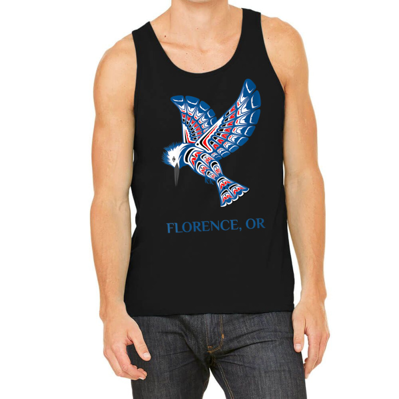 Womens Florence Oregon Native American Indian Kingfisher Bird V Neck T Tank Top by cm-arts | Artistshot